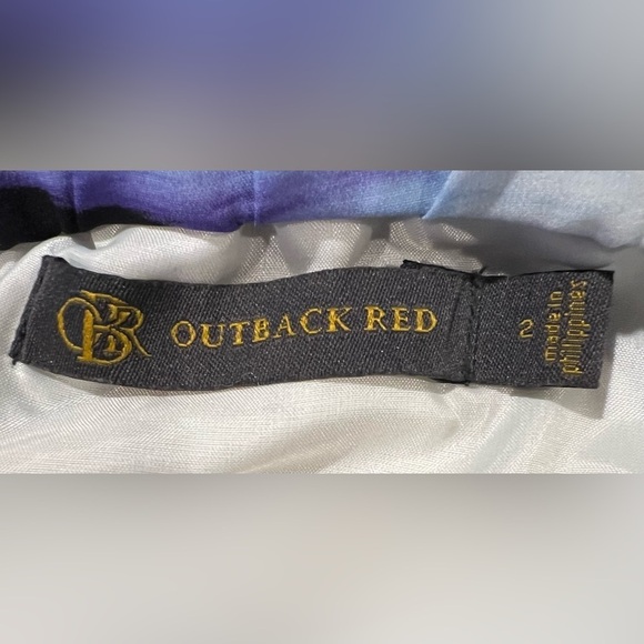 Outback Red Strapless Blue & White Tie Dye Bandage Dress Size 2 - Picture 6 of 8